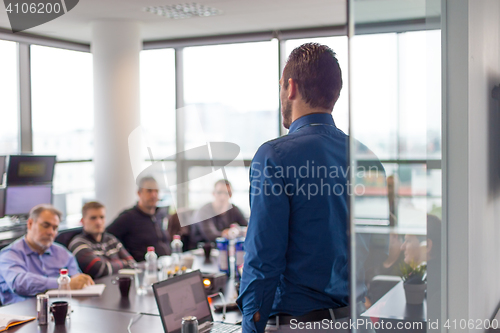 Image of Business presentation on corporate meeting.