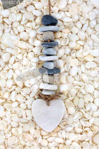 Image of Love on a Seashell Beach