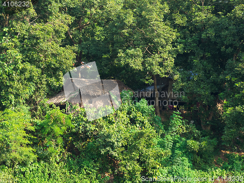 Image of Traditional straw house in Myanmar