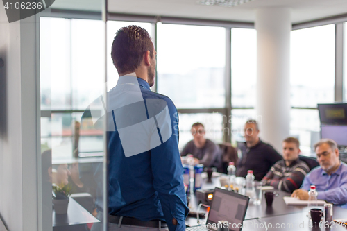 Image of Business presentation on corporate meeting.