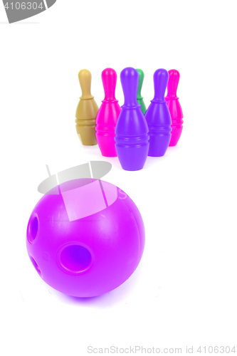 Image of plastic bowling toy