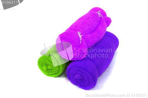 Image of three color towels