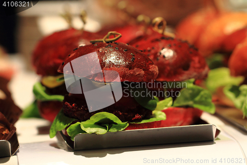 Image of fresh vegan burgers