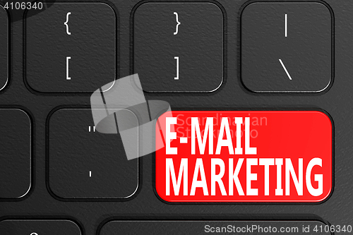 Image of Email Marketing on black keyboard