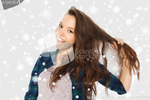 Image of happy smiling pretty teenage girl