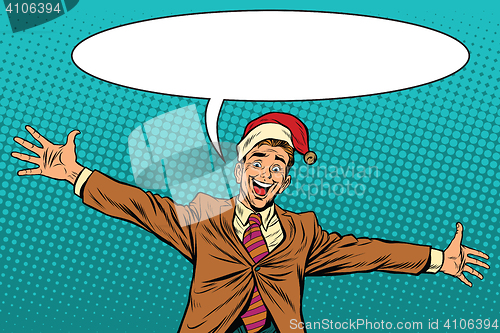 Image of Hello businessman Christmas surprise