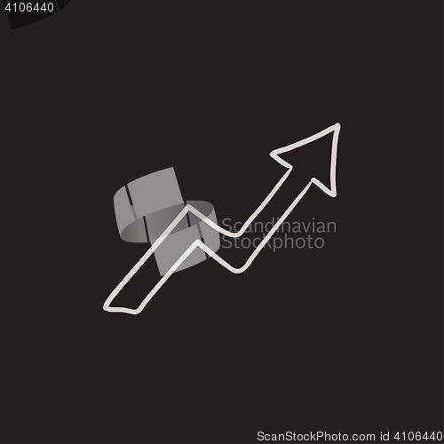 Image of Arrow upward sketch icon.