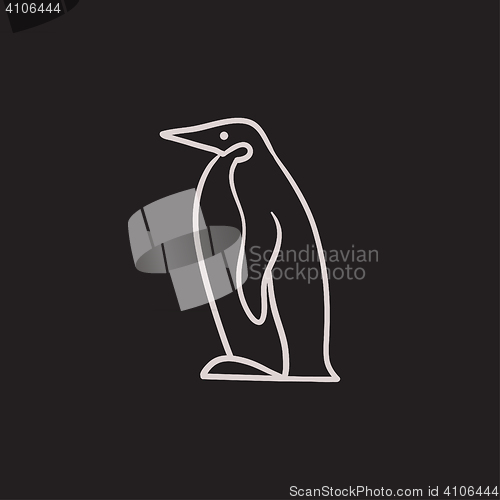 Image of Penguin sketch icon.