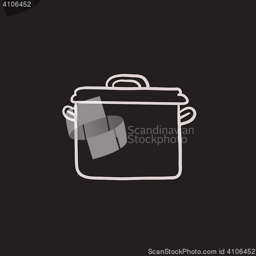 Image of Saucepan sketch icon.