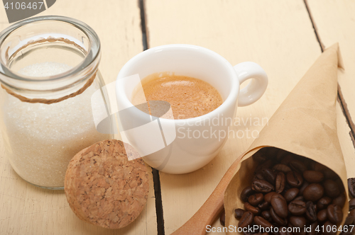 Image of espresso coffee and beans