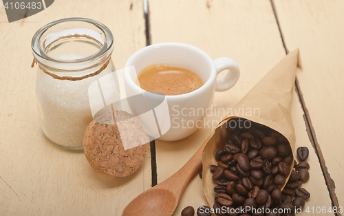 Image of espresso coffee and beans