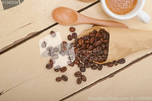 Image of espresso coffee and beans