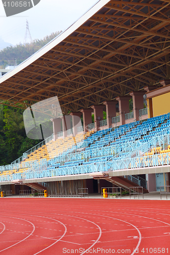 Image of plastic seats at stadium 