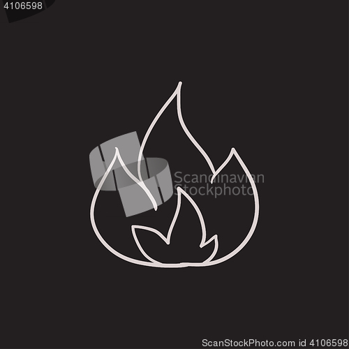 Image of Fire  sketch icon.