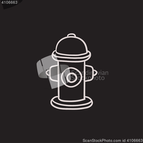 Image of Fire hydrant  sketch icon.