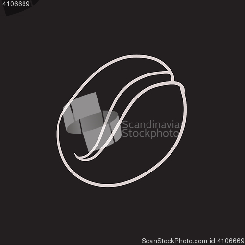 Image of Coffee bean sketch icon.
