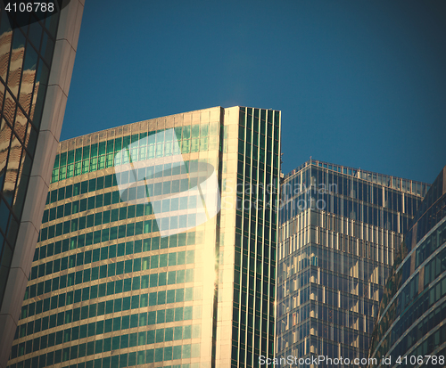 Image of high-rise buildings, skyscrapers