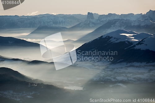 Image of Mountains cloudy landscape