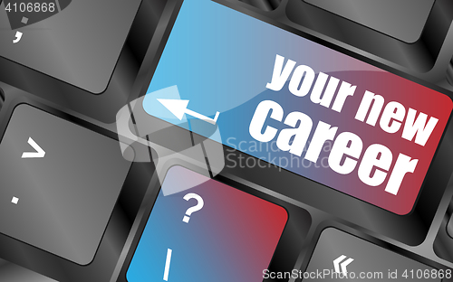 Image of your new career button on computer keyboard key vector, keyboard keys, keyboard button