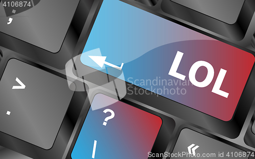 Image of keys saying lol on black keyboard vector, keyboard keys, keyboard button