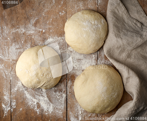 Image of fresh raw pizza dough 