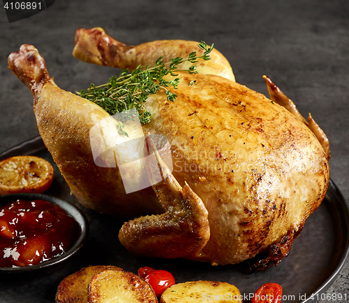 Image of whole roasted chicken