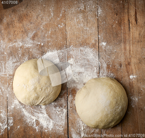 Image of fresh raw pizza dough