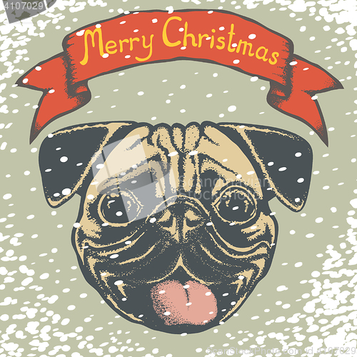 Image of Pug dog vector illustration