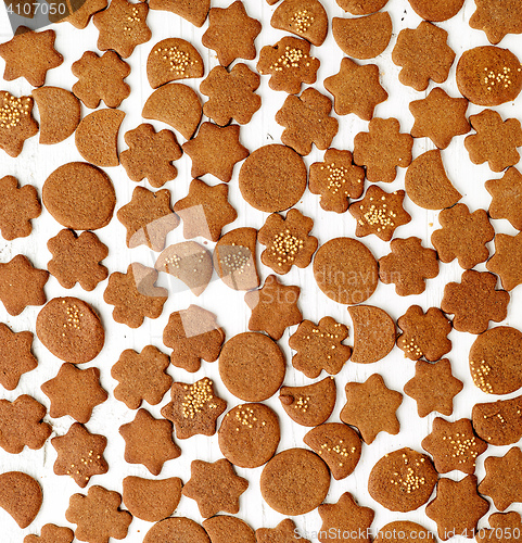 Image of freshly baked gingerbread background