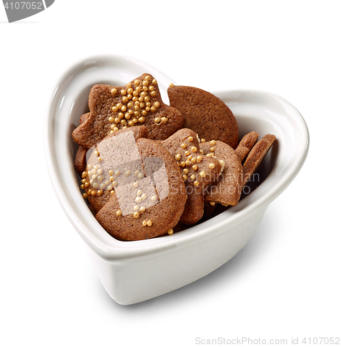 Image of gingerbread cookies in white bowl