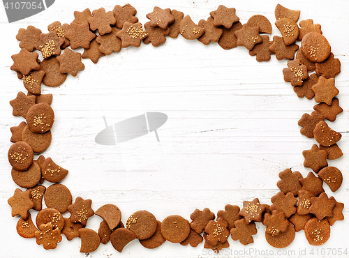 Image of frame of gingerbread cookies