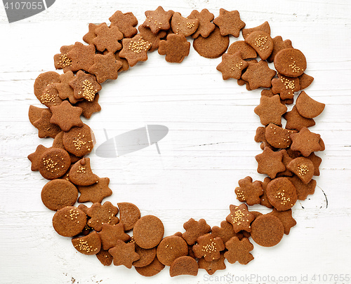 Image of frame of gingerbread cookies