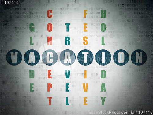 Image of Holiday concept: Vacation in Crossword Puzzle