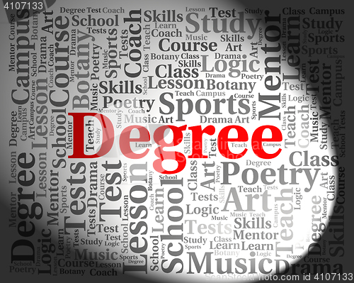 Image of Degree Word Shows Degrees Words And Qualification