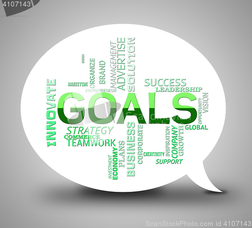 Image of Goals Bubble Means Wish Desire And Aspirations