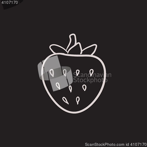 Image of Strawberry sketch icon.