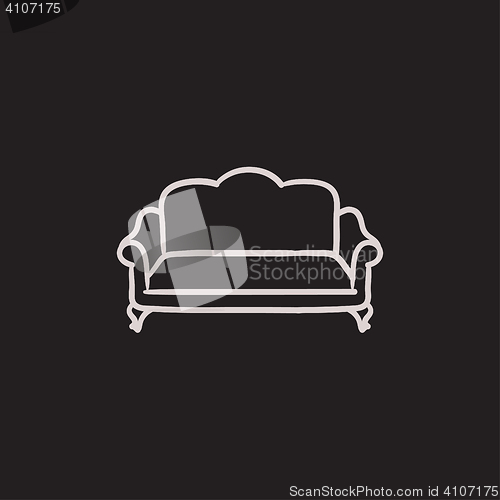 Image of Sofa sketch icon.