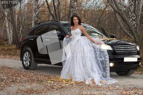 Image of Young Bride In A Forest