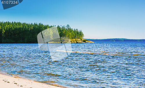 Image of Karelian Seascape At Sunny Day 