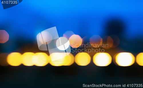 Image of Abstract Night Light Blurred Background