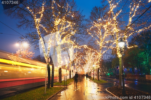 Image of Christmas decoration on the street