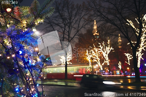 Image of Christmas decoration on the street