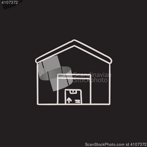 Image of Warehouse sketch icon.