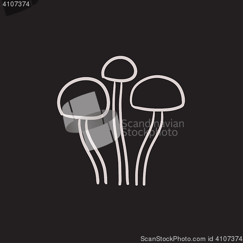 Image of Mushroom sketch icon.