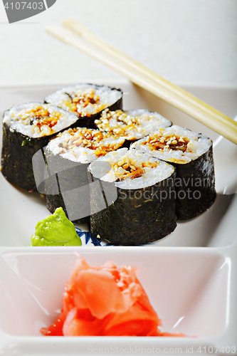 Image of Eel maki sushi set