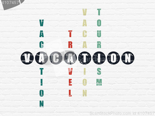 Image of Vacation concept: Vacation in Crossword Puzzle