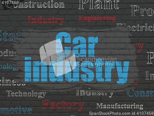 Image of Manufacuring concept: Car Industry on wall background