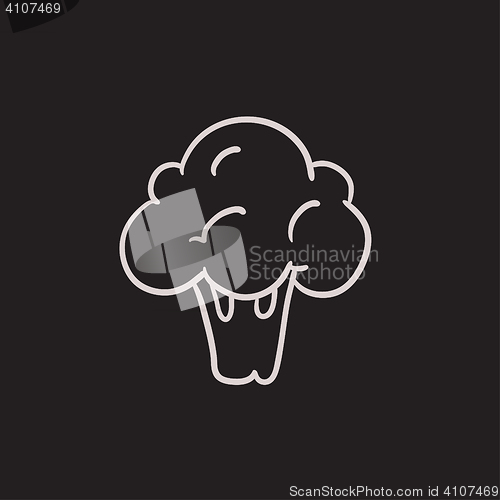 Image of Broccoli sketch icon.