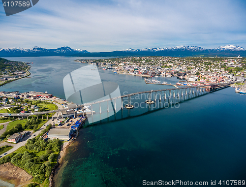 Image of Bridge of city Tromso, Norway