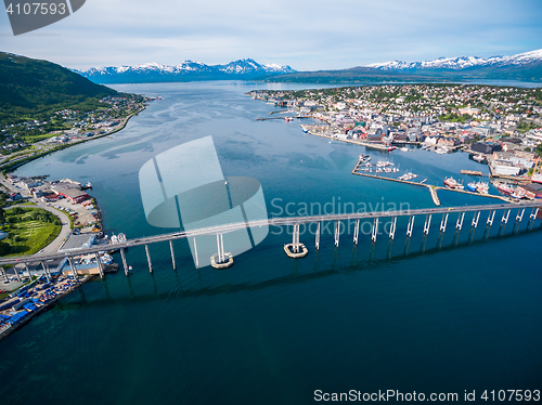 Image of Bridge of city Tromso, Norway